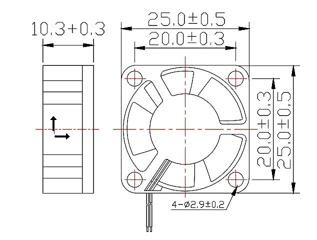 Вентилятор 25*25*10 5В - Запчасти для 3д принтера и ЧПУ станков